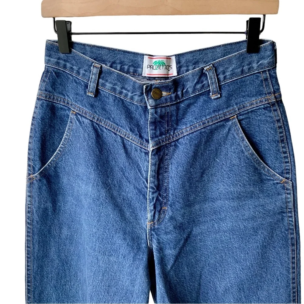 Vintage PALMETTO’S High Waisted Mom Jeans V-Panel 80’s 90’s Y2K Blue Size 9